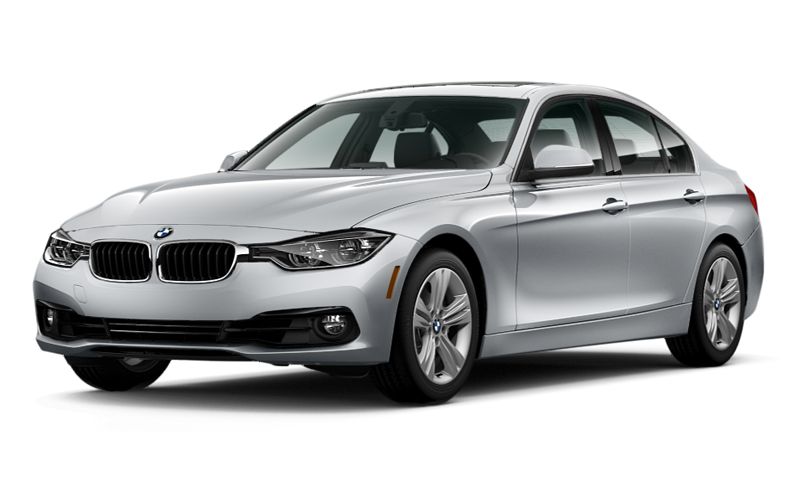 Silver BMW 3 Series sedan parked elegantly