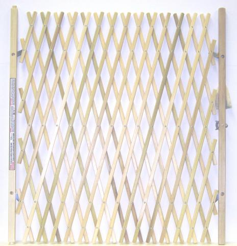Expandable folding security gate in a diagonal design