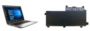 Laptop with Windows 10 and a laptop battery