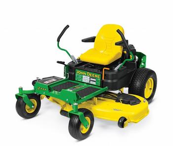 John Deere riding lawn mower with yellow and green color scheme