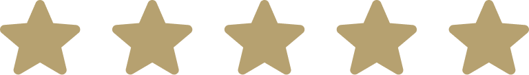 Five gold stars arranged in a horizontal line, representing a rating or evaluation system.