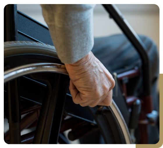 Hand Grasping Wheelchair Wheel
